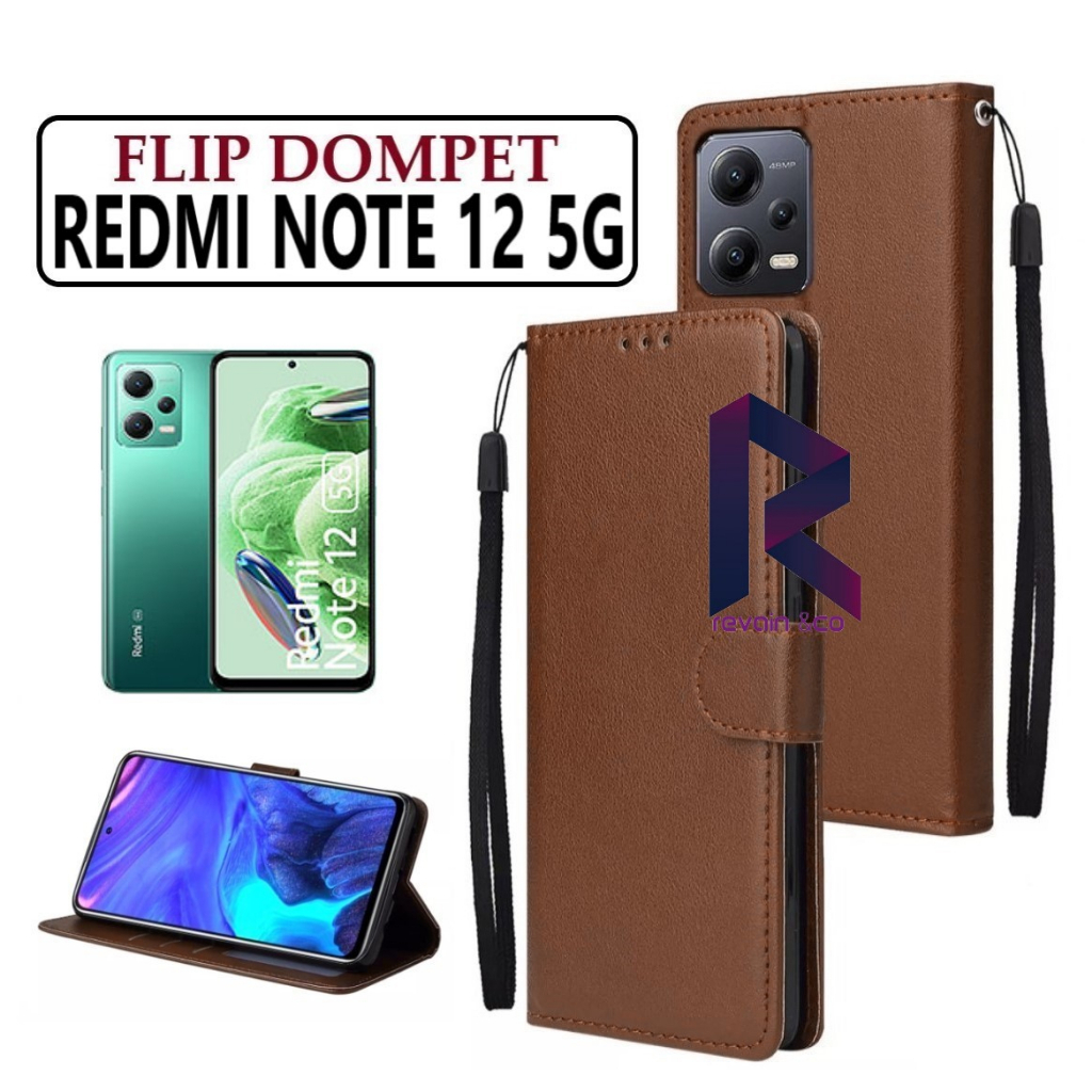 CASE XIAOMI REDMI NOTE 12 5G DOMPET FLIP WALLET LEATHER KULIT PREMIUM SARUNG BUKA TUTUP FLIP CASE XIAOMI REDMI NOTE 12 5G