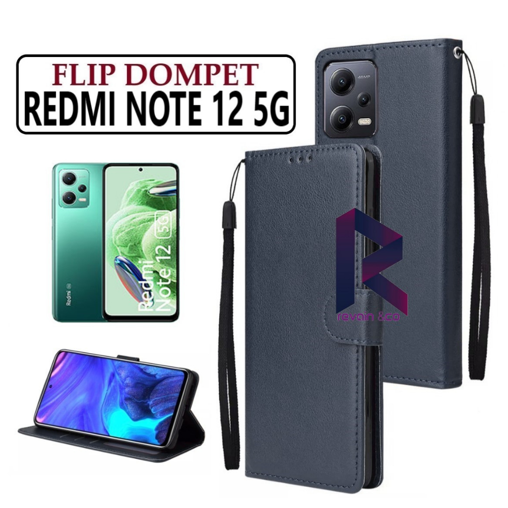 CASE XIAOMI REDMI NOTE 12 5G DOMPET FLIP WALLET LEATHER KULIT PREMIUM SARUNG BUKA TUTUP FLIP CASE XIAOMI REDMI NOTE 12 5G