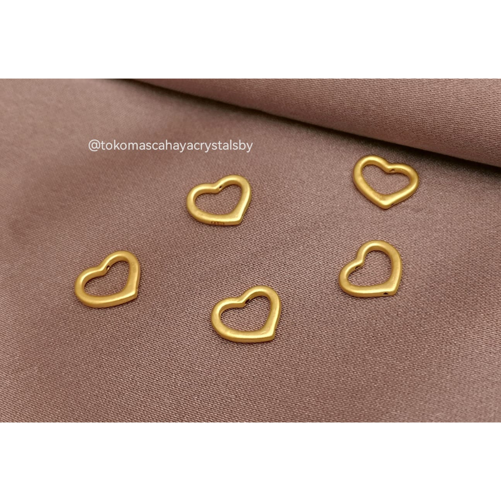 Charm Hati / Love Lubang Emas Kadar 24k HK Hongkong 999.9% 999