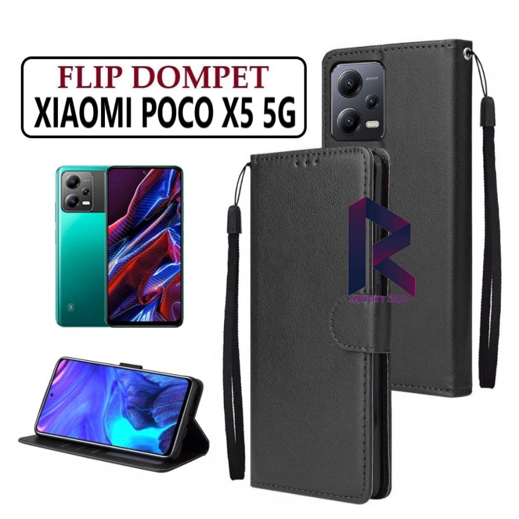 CASE XIAOMI POCO X5 5G FLIP WALLET LEATHER KULIT PREMIUM SARUNG BUKA TUTUP KESING HP FLIP CASE XIAOMI POCO X5 5G