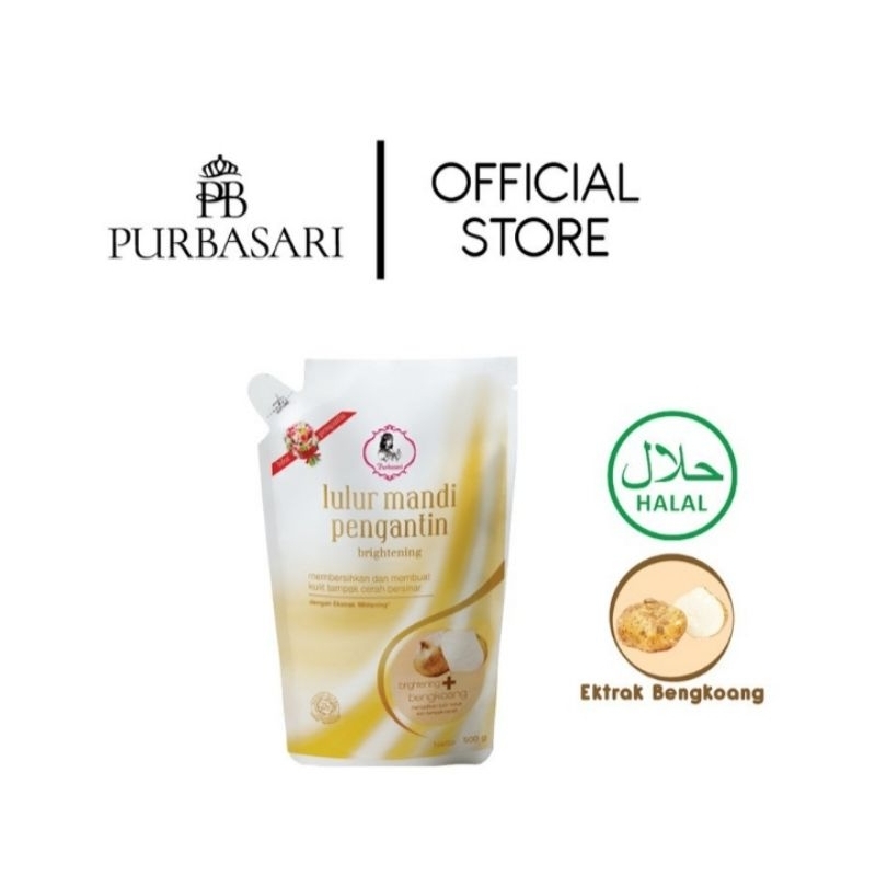Purbasari Lulur Mandi pengantin Brightening Bengkoang 500ml