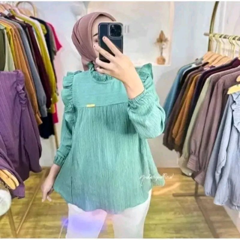 Chika blouse atasan wanita lady crush-atasan wanita polos terbaru