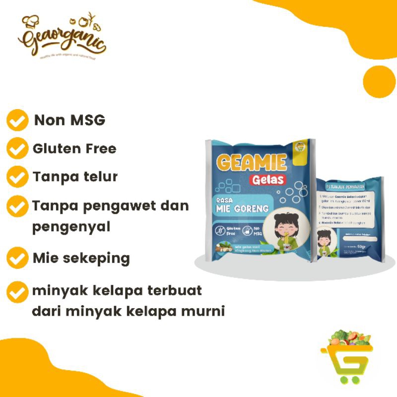 Mie Gluten Free dan Non MSG Mie Gelas Instant Mini Geamie Goreng Special