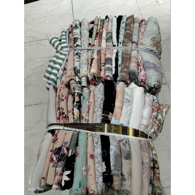 KAIN KILOAN SHAKILA,CRINGKLE,MAXMARA RIJEKAN 1 KG
