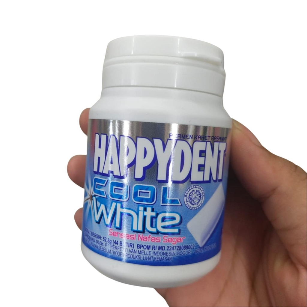 

Happydent Cool White Permen Karet Rasa Mint 52gr