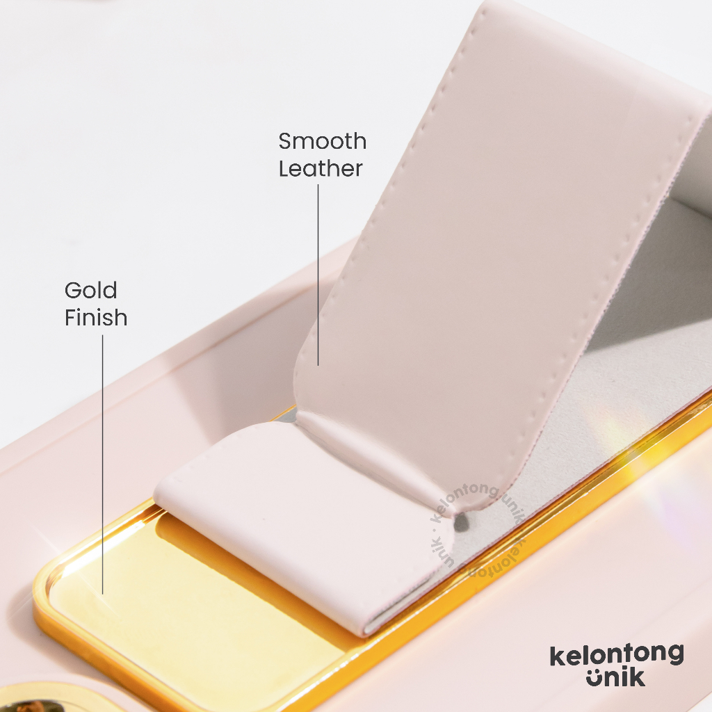 GOLD PLATING LEATHER - 2 in 1 Magnetic Phone Grip &amp; Phone Stand/ Phone Holder