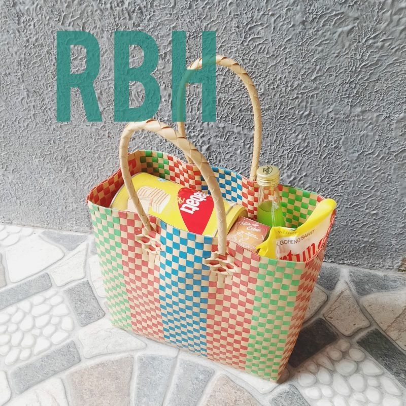 Tas Anyaman Souvenir Belanja Custom Anyam Plastik Tas Hajatan Parcel Lebaran Tanpa Tutup Dan Kancing