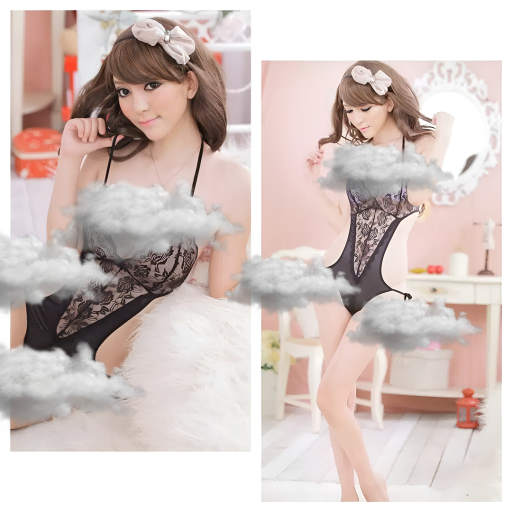Chipchip Pakaian Dalam Wanita Lingerie Seksi Bodysuit Erotis Renda Import - L005-5