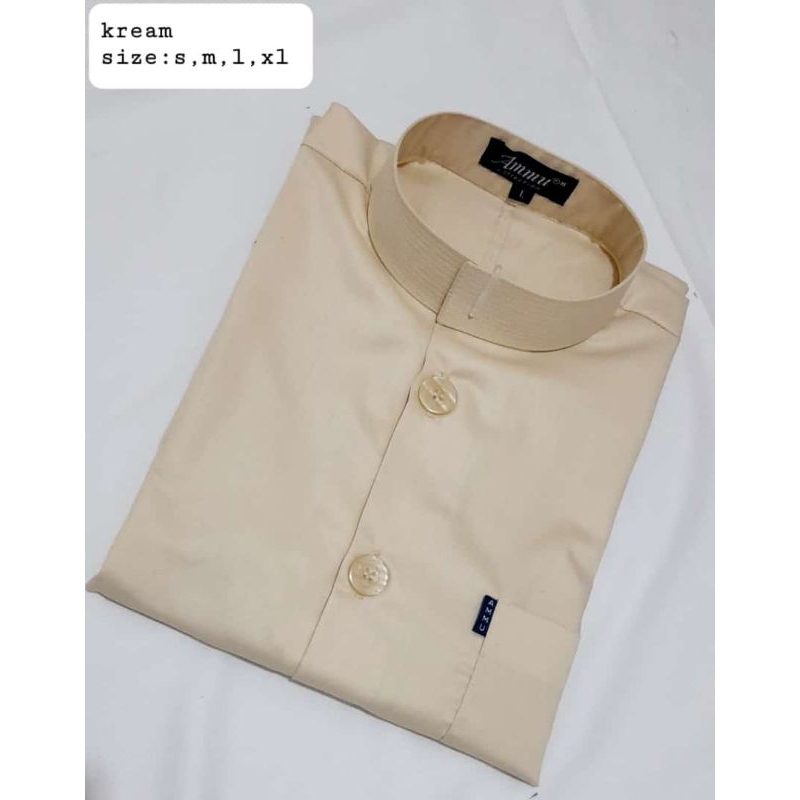 Baju Koko Ammu cream ORI Dewasa