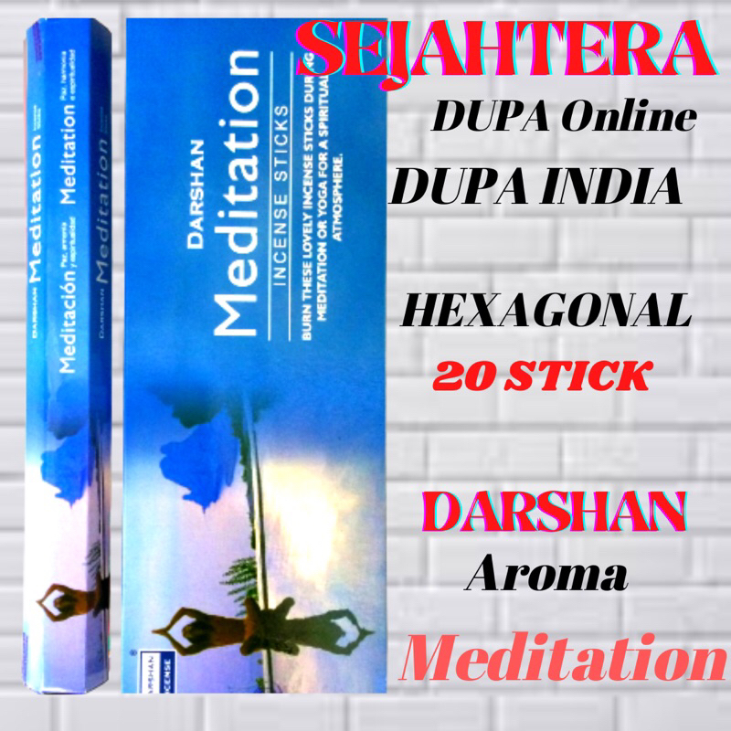 Dupa Hio India Pendek Darshan “MEDITATION” Kotak isi 20btg