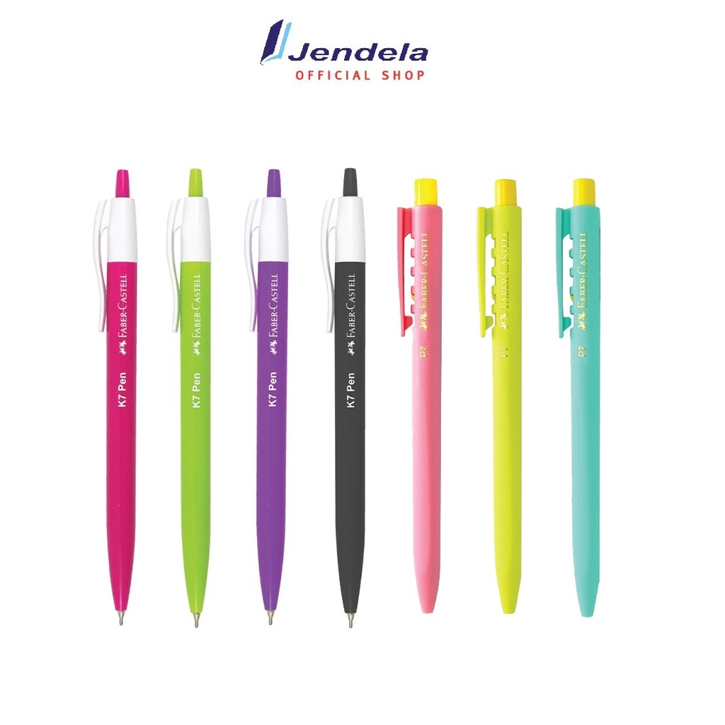 

Bolpoin Retractable Faber Castell Pulpen Pastel P7 0.7mm Pena Tinta Hitam Untuk Sekolah Kantor Harga Satuan ATK