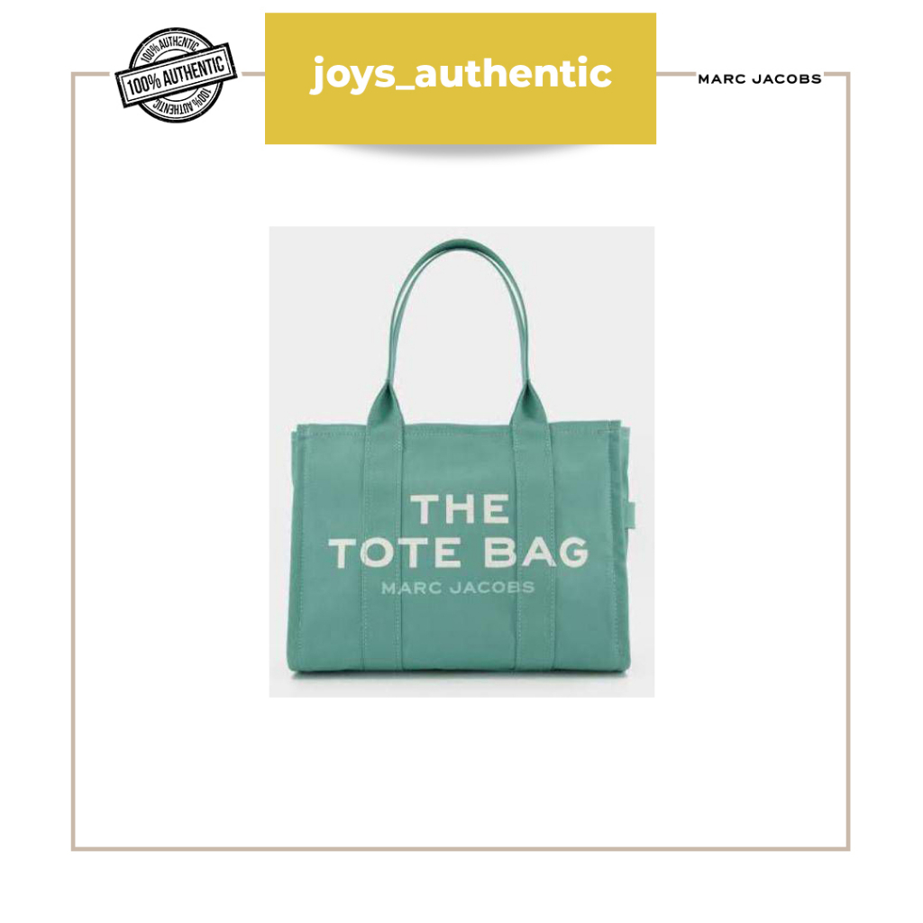 Tas Wanita Marc Jacobs Large Traveler Tote Bag in Wasabi Canvas Woman Bag Authentic Original