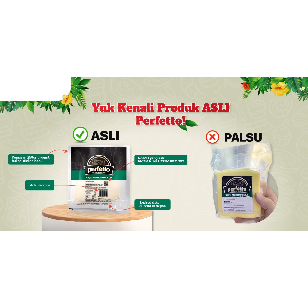 KEJU MOZARELA BLOK PERFETTO 250GR MOZARELLA CHEESE BLOCK