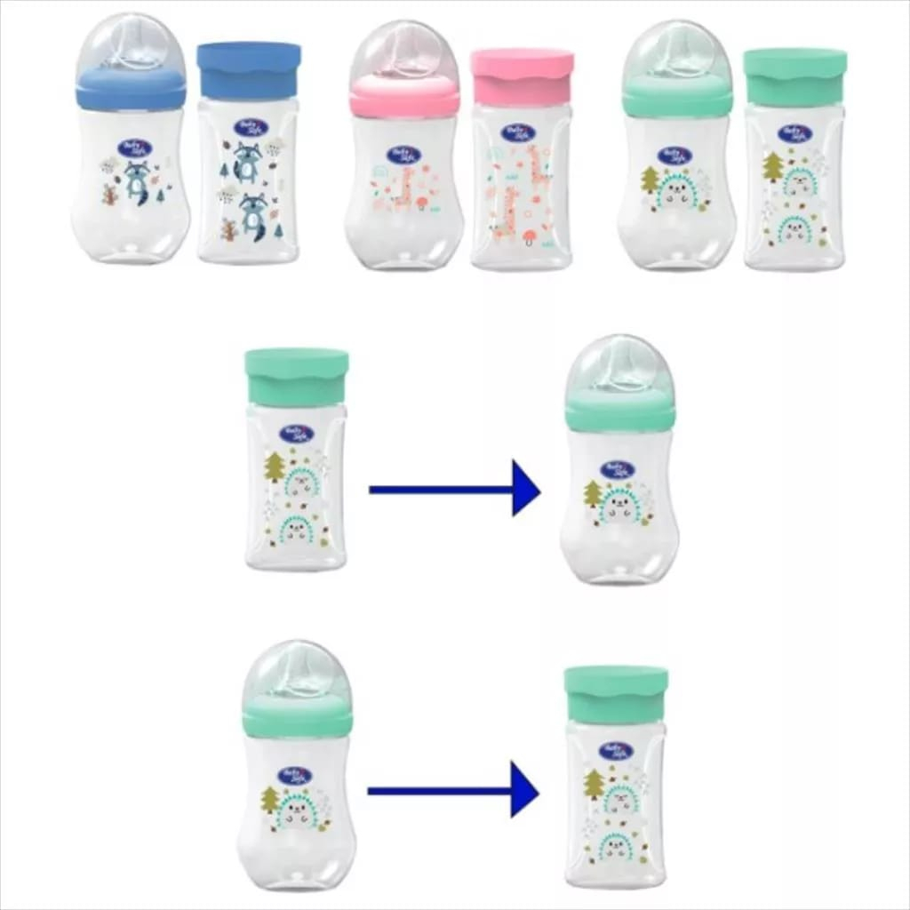 Baby Safe Feeding Bottle Natural Wide Neck 150ml, 250ml &amp; Food Container 120ml