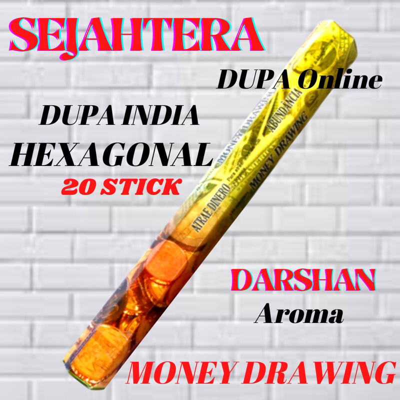 Dupa Hio India Pendek Darshan “Money Drawing” Kotak isi 20btg