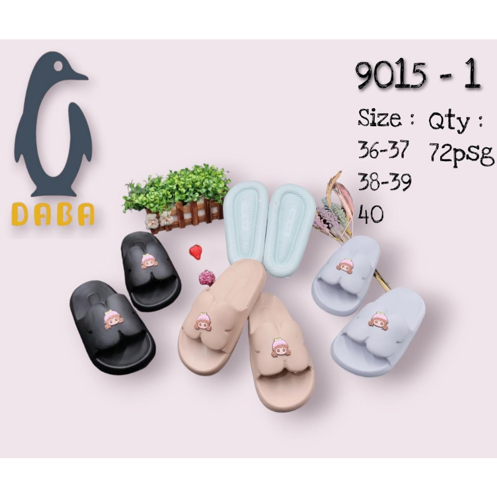 Sendal Slop Sandal Wanita Rumah Slipper Sepatu Sendal Wanita Kekinian Selop Comfortable Nyaman Flip Flop Sandal Rumah 9015-1