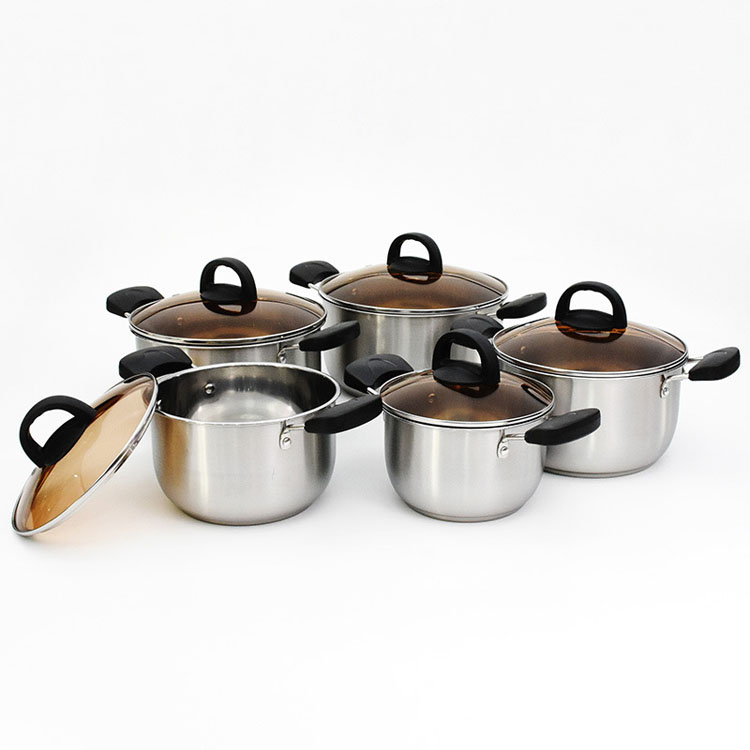 Panci Sop Kuah Steamer 20cm 22cm 24cm 26cm Panci  Kukus Dandang Kukusan Tutup Kaca Stainless Panci Kukus Set Stainless Steel Panci Sup Steamer Tebal