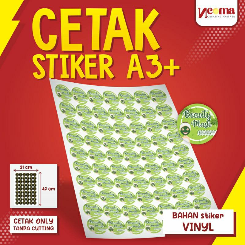 

Stiker Kemasan Full A3+ (Anti Air)