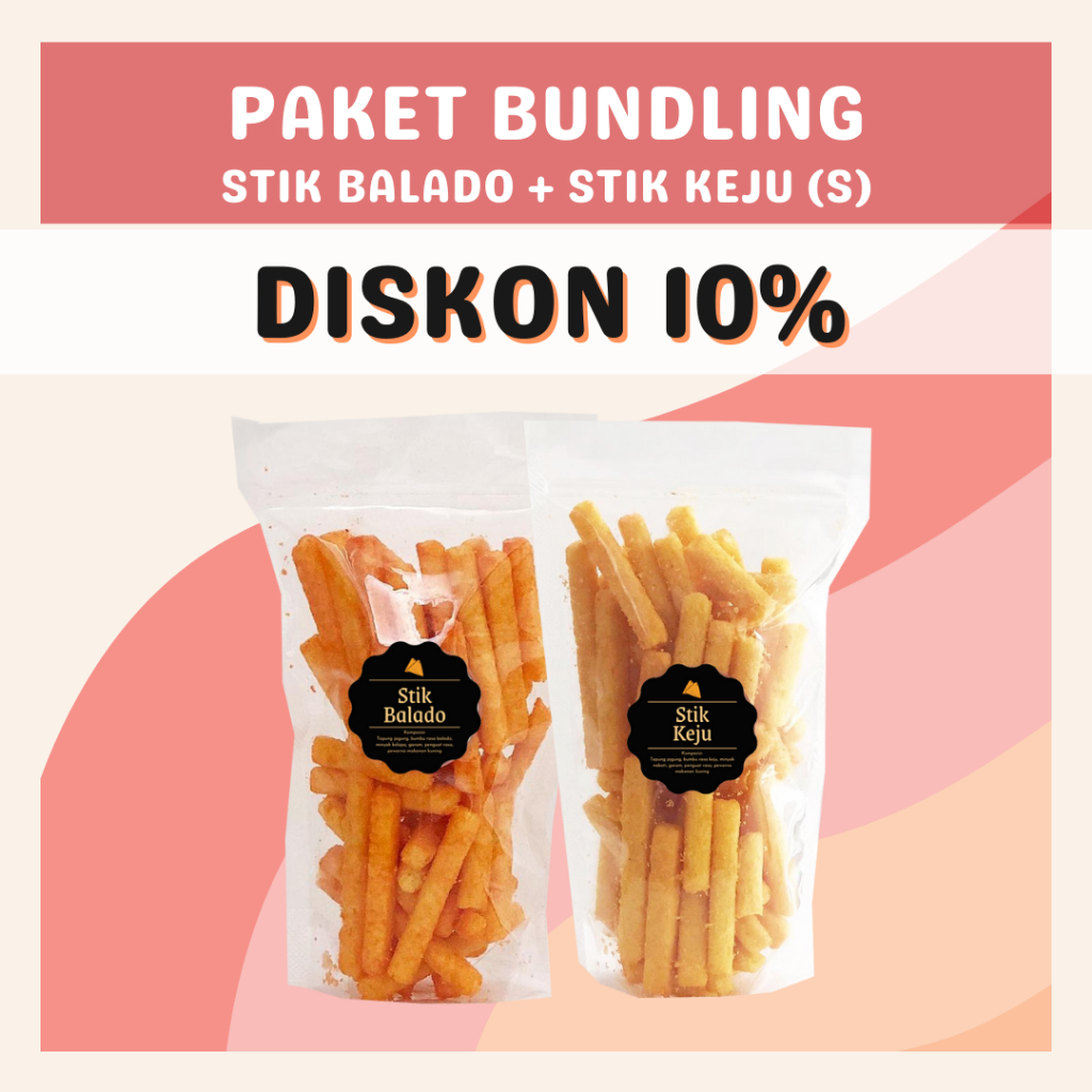 [DELISH SNACKS] Paket Bundling Stik Keju + Balado + Sapi Panggang + Jagung Bakar (S) / Special Bundle Package