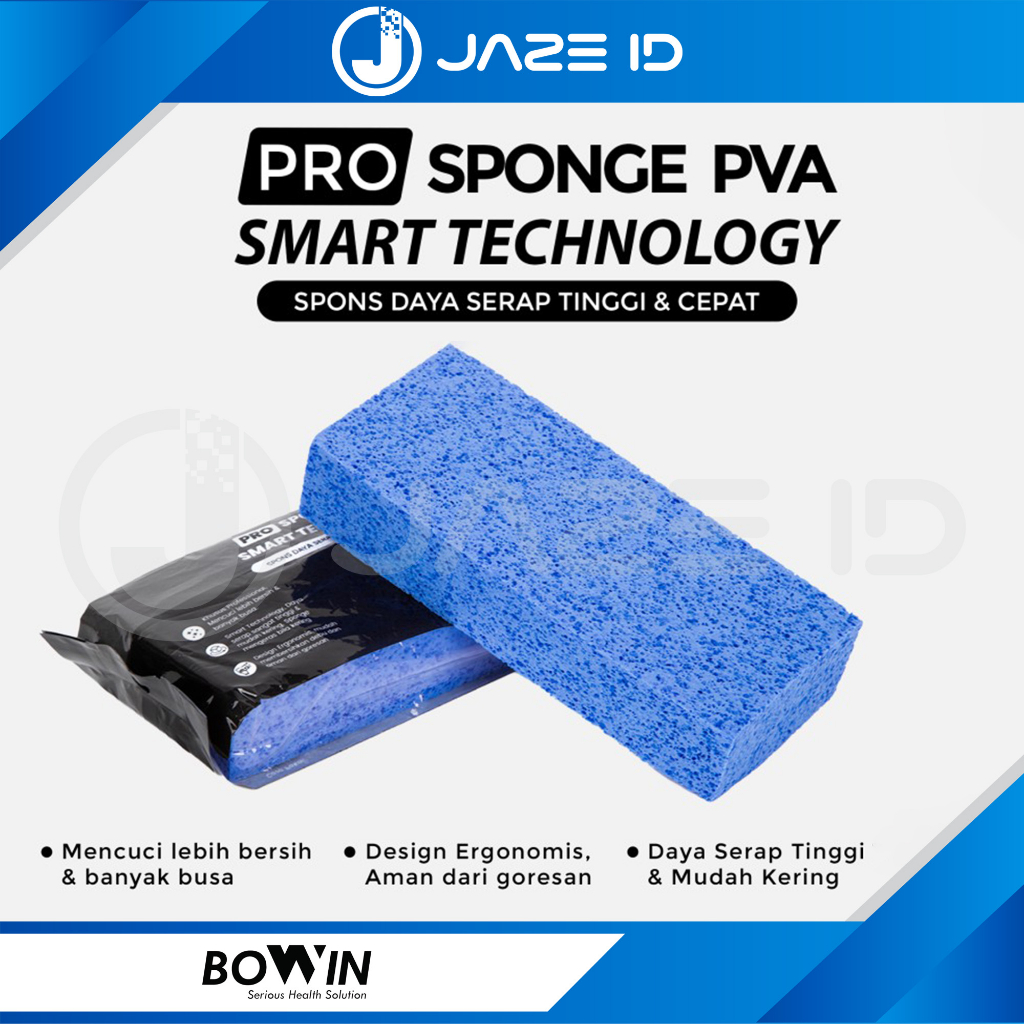 Bowin Smart Sponge Pro PVA Tech Spons Cuci Mobil Motor Busa