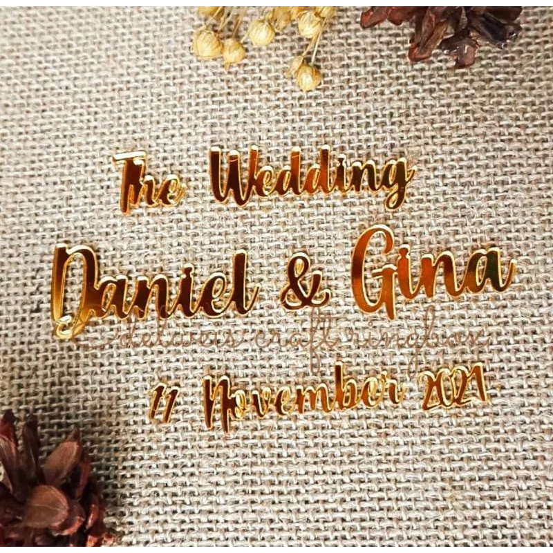 NAMA MAHAR / CUTTING NAMA / NAMA KAYU / CUTTING KAYU / CUSTOM NAMA AKRILIK