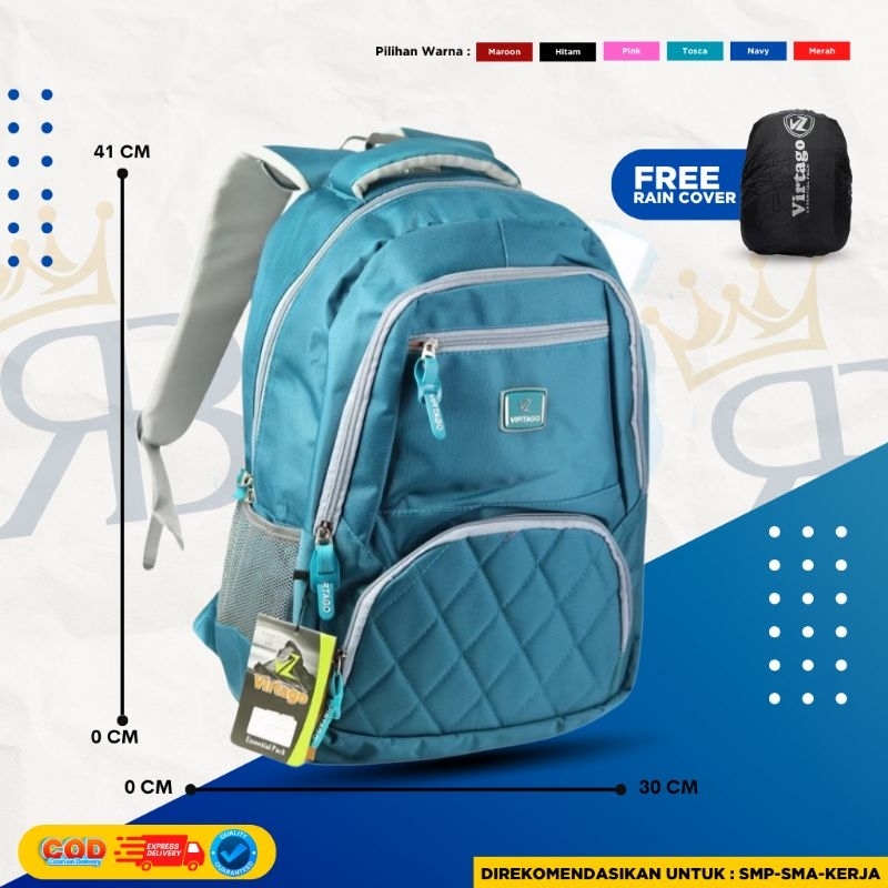 Tas Ransel Virtago Terbaru/Tas laptop Virtago/Tas Sekolah Untuk SMP-SMA