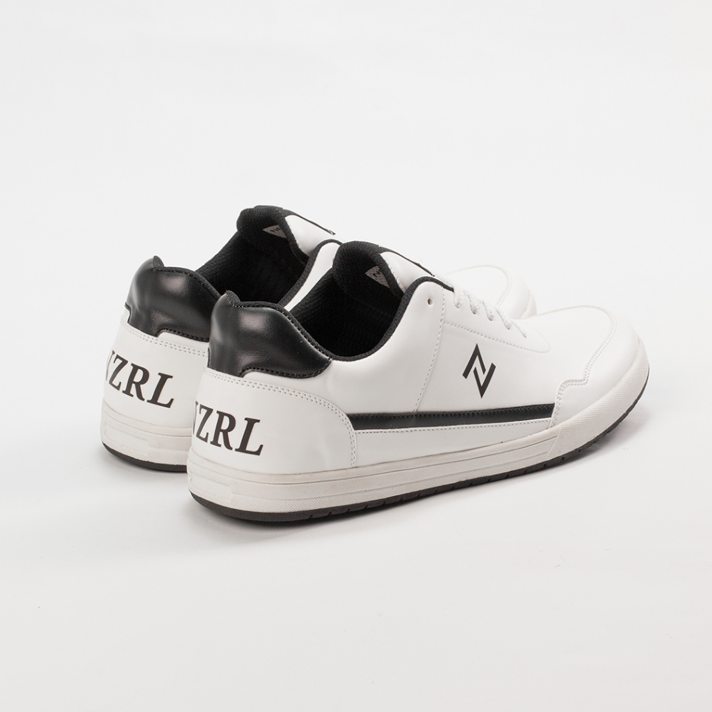 LEONARDO WHITE BLACK - KING 028 - Sepatu Sneakers Pria Original - Sepatu Pria Sneakers - Sepatu Pria Keren - Sepatu Pria Casual - Sneaker Cowok