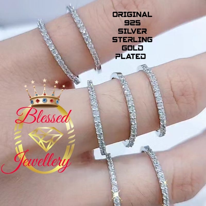 CINCIN PERAK 925 ASLI LAPIS EMAS