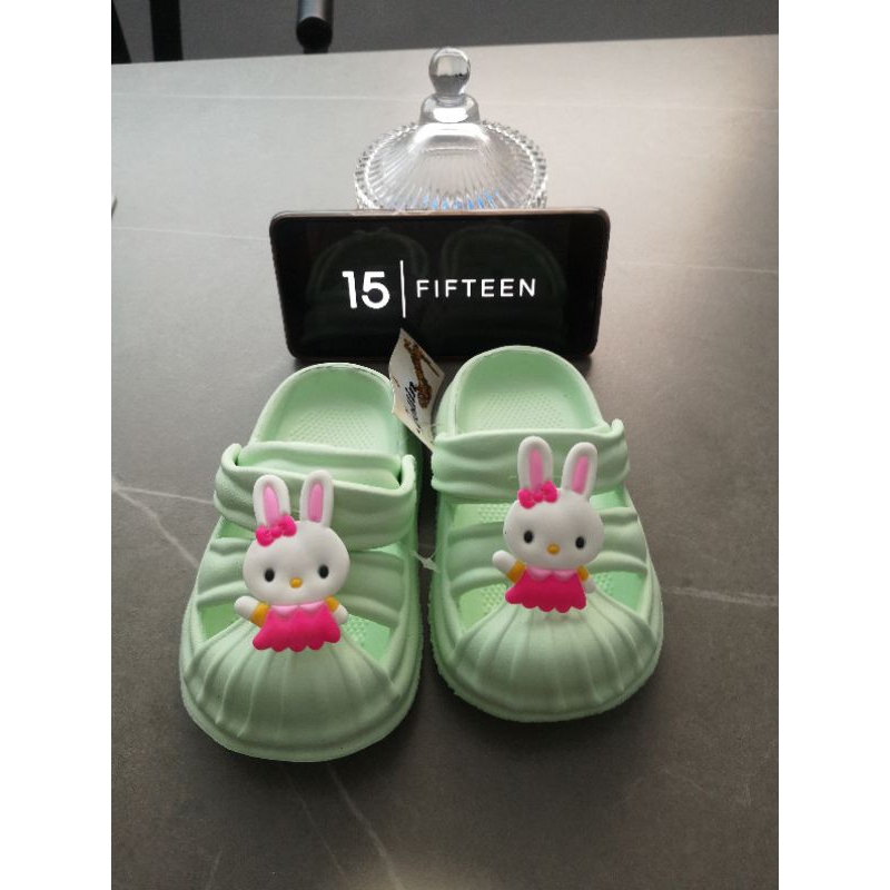 NEW ！！Size：18-35 Sandal Sendal Anak Perempuan Usia 0- 12 Tahun RABBIT Bahan Eva Karet / BABY Girl 6139-2