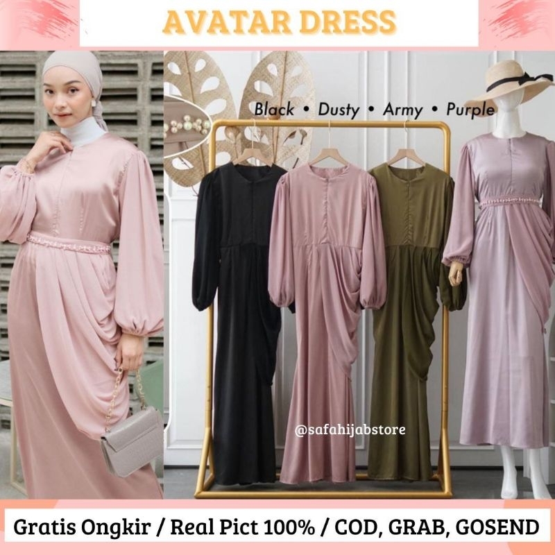 AVATAR DRESS / GAMIS PESTA /DRESS KONDANGAN / DRESS BRIDESMAID / DRESS SERAGAMAN / BUSUI FRIENDLY