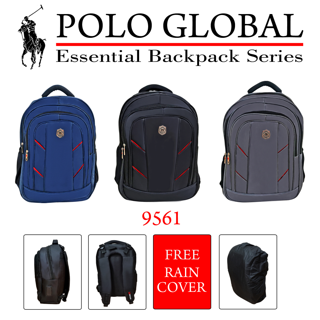 PROMO TAS RANSEL POLO GLOBAL ORIGINAL 9561 FREE RAINCOVER