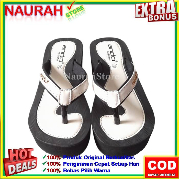 ANDO NICE QUEEN 2 SANDAL JEPIT WEDGES ORIGINAL KUALITAS IMPORT