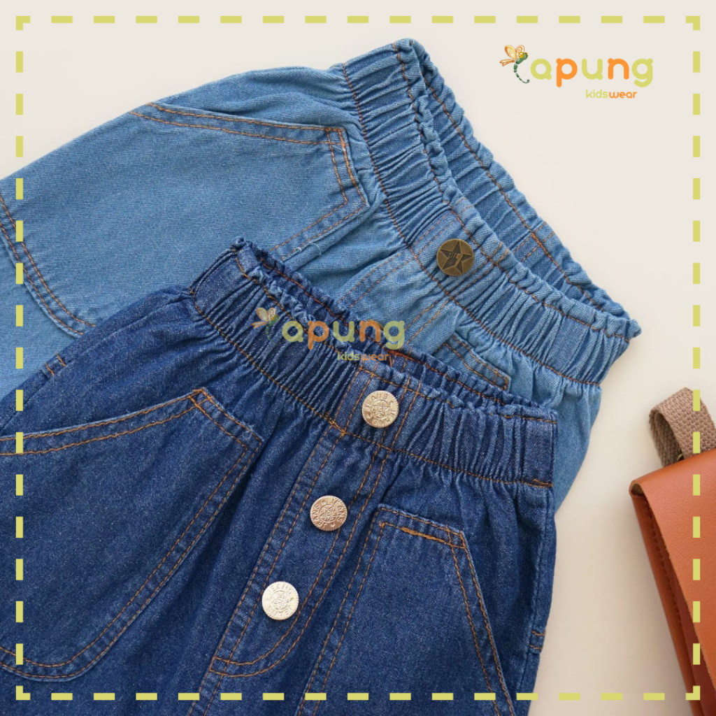 (capung kidswear) Celana Waist Anak 1-6 tahun Celana Panjang Jeans Anak