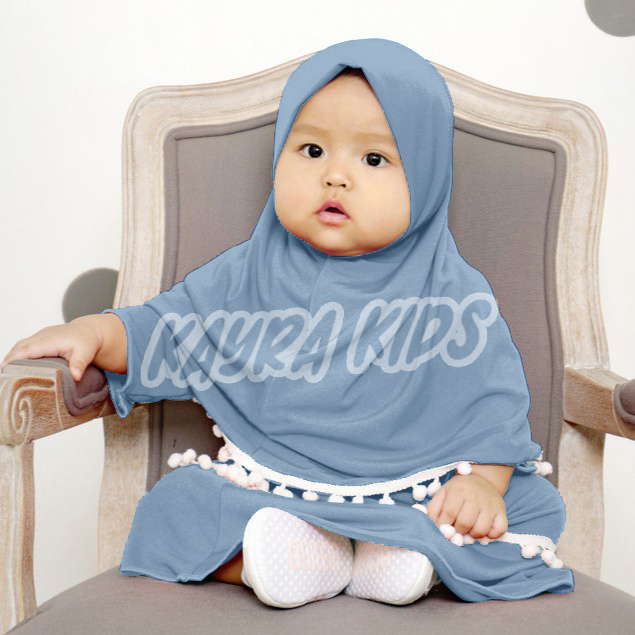 Baju Gamis Anak Perempuan 0-18 bulan Baju Muslim Bayi Dress Lebaran Gamis Bayi Lucu