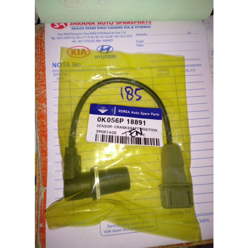 Sensor crankshaft position sensor ckp kia carnival bensin 0k56p18891 Limited