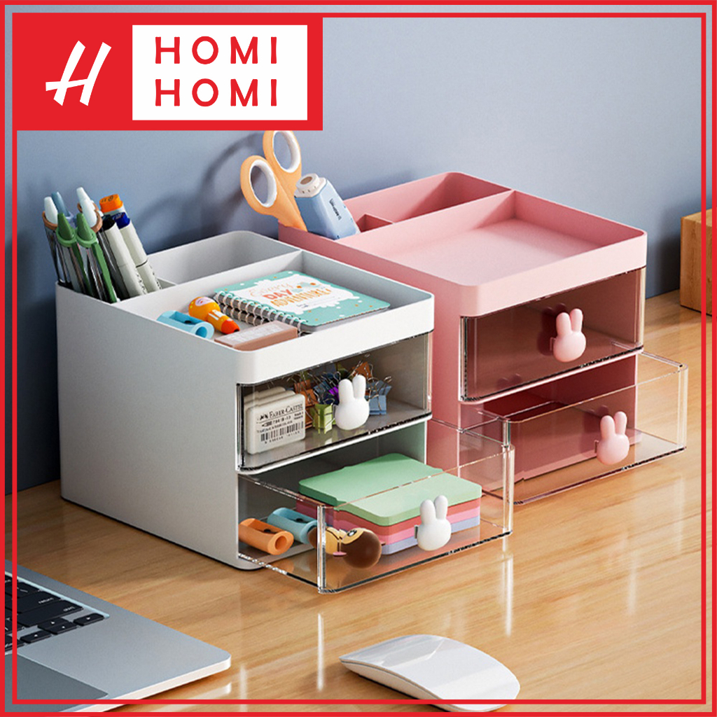 Kotak Penyimpanan Aksesories Perhiasan Rak Laci Mini Meja Desktop Drawer Storage - DD005