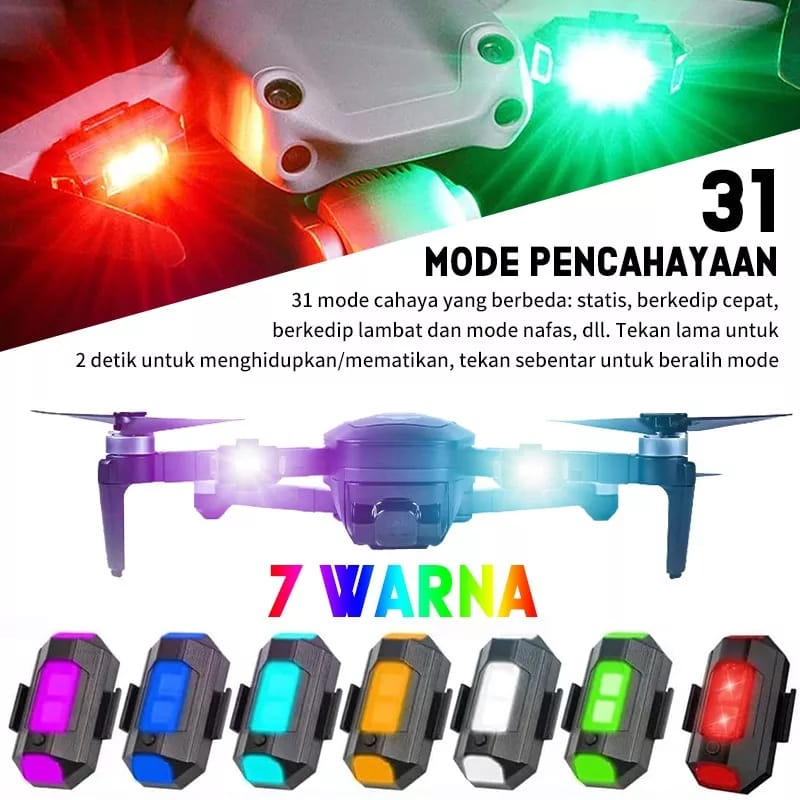 Lampu LED Usb Model Pesawat Rgb Lampu Led USB Kedip Motor Mobil Universal Lampu Peswat USB 7 Warna Lampu Led Kedip Rgb Aircraft