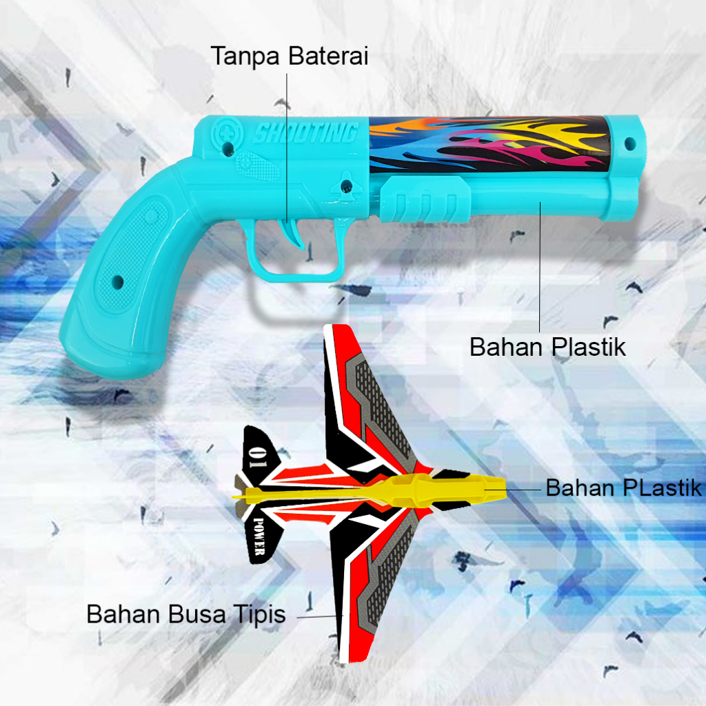 Mainan Pistol Pesawat/ Mainan Tembak Pesawat 627-5B