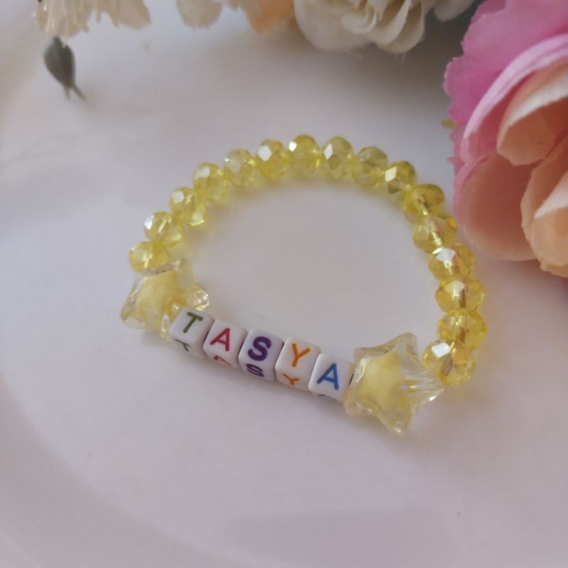 Gelang anak bisa request nama sesuai keinginan bahan kristal ceko