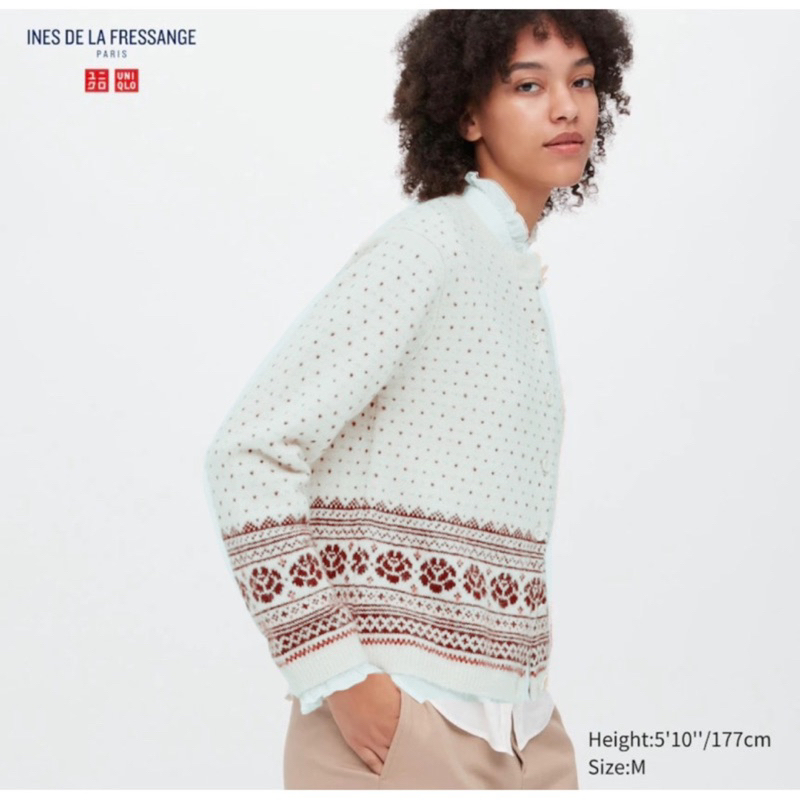 Cardigan Uniqlo Jacquard Ines De La Fressange