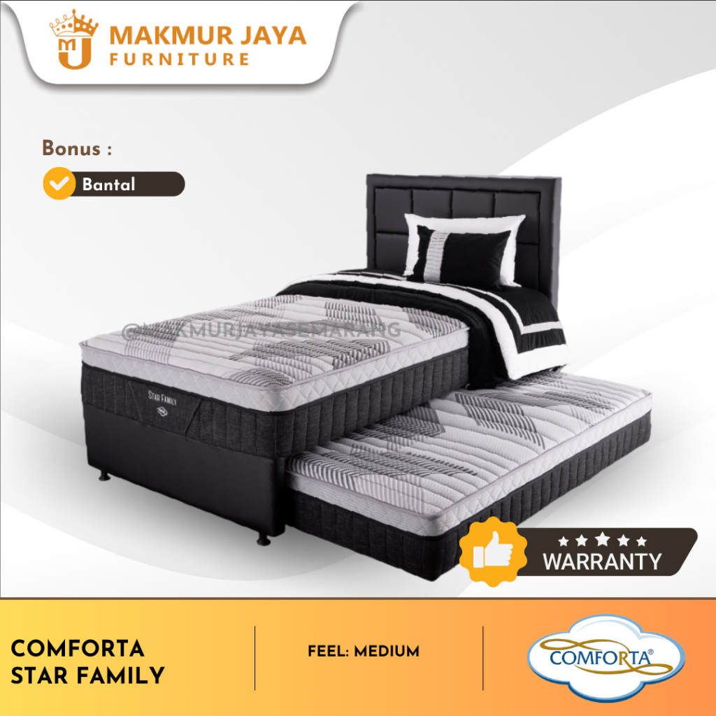 KASUR SORONG COMFORTA 2in1 STAR FAMILY SET | SPRINGBED