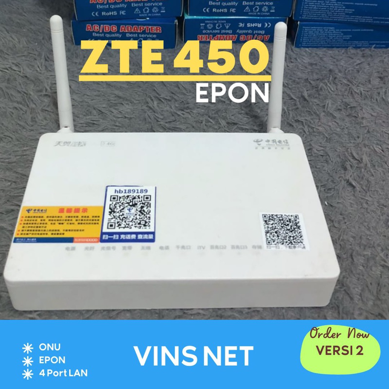 ZTE F450 EPON (TANPA ADAPTOR)