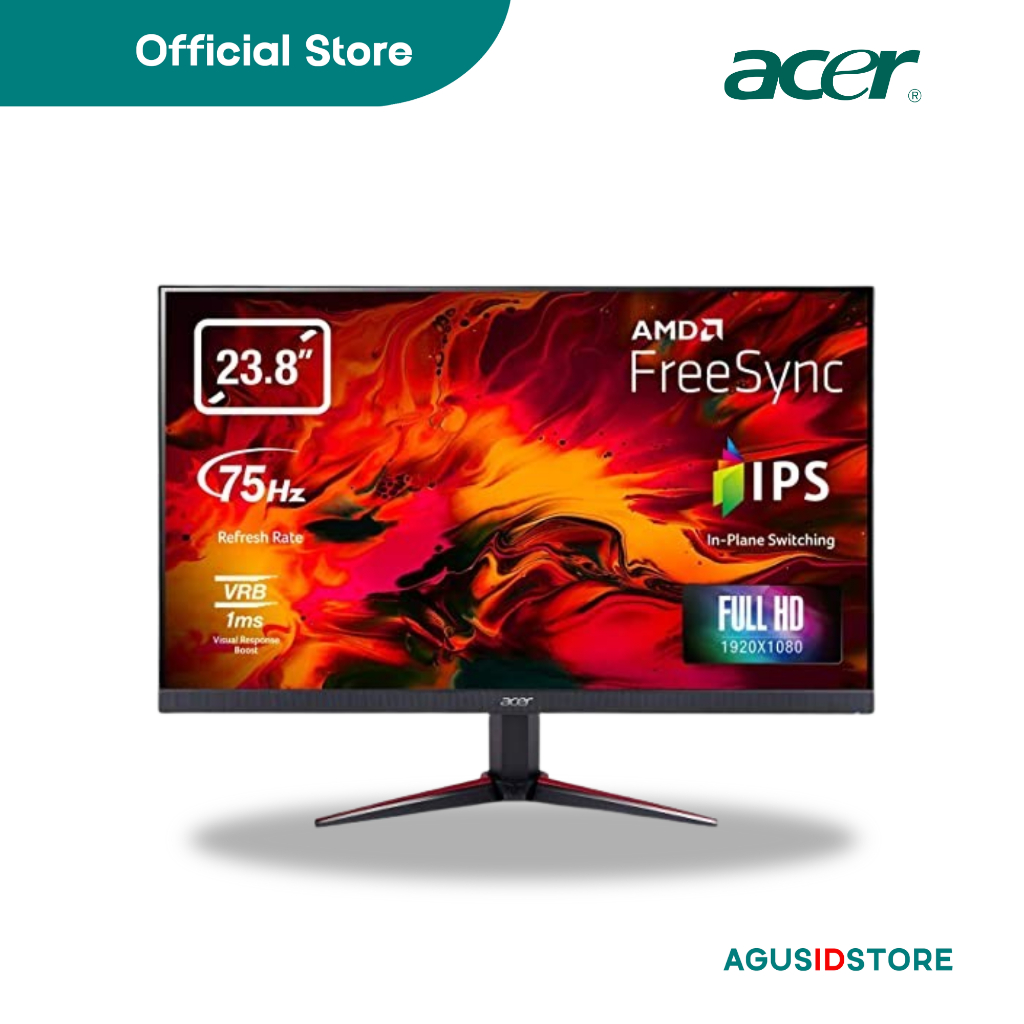 ACER NITRO VG240Y / MONITOR GAMING / 24 INCH / FHD / 1Ms 75Hz FreeSync Speaker / GARANSI RESMI/ BISA CICILAN 0%