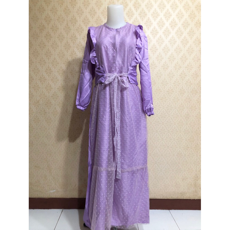 [NEW] Baju Gamis Tile Polkadot Wanita