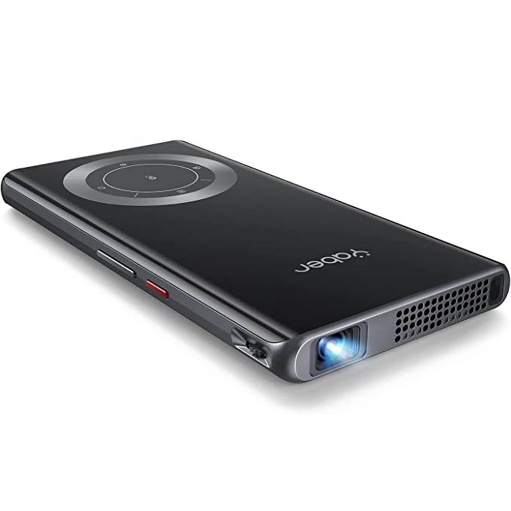 YABER PICO T1 Mini Pocket Projector with WiFi&amp;Bluetooth DLP Portable Projector Built-in Speaker with Power Bank Ultra-Thin Movie Projector 1080P Support Compatible with iOS/Android/Laptop/HDMI/USB