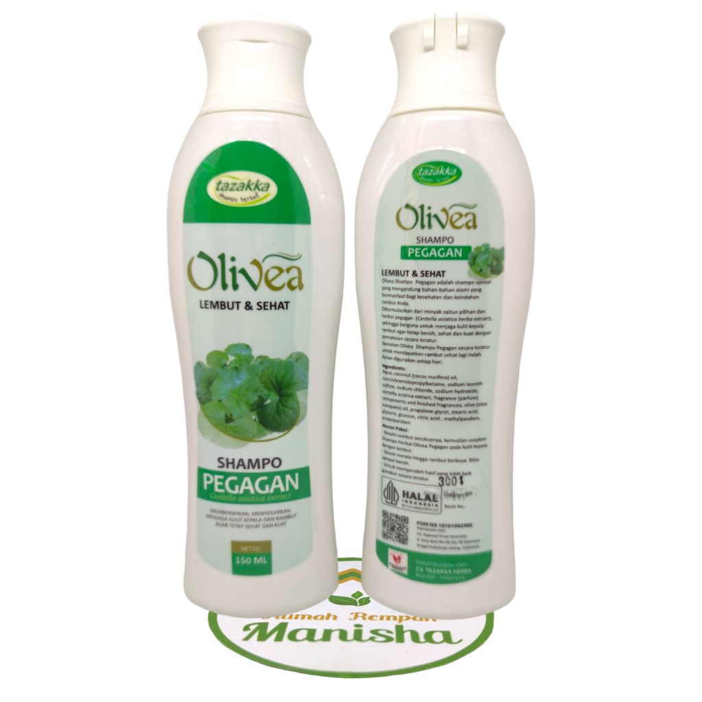 Shampo Pegagan Herbal Olivea Tazakka Rambut Halus Lembut / Rambut Sehat Kuat 150ml