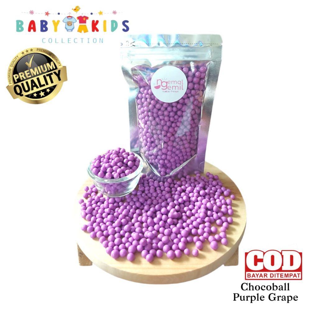 

Pouch Chocoball Purple Sprinkle Bola Topping Donut Kue Bolu Kualitas Premium