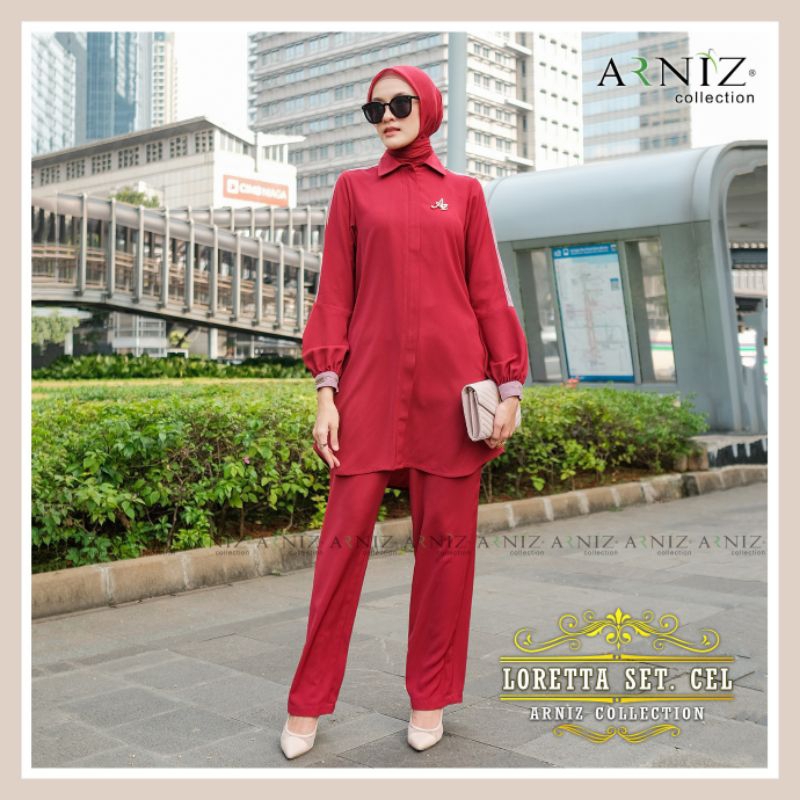 Noura&Loretta Tunik Set Celana By Arniz Collection Terbaru