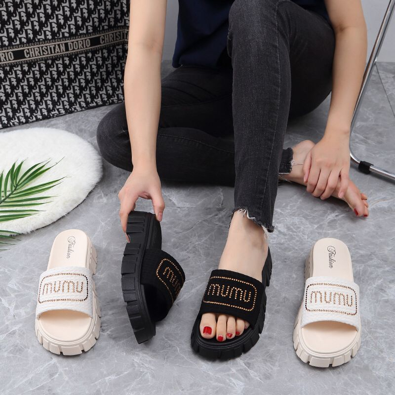 GROSIRTAS TG1730 Sandal Wedges Wanita Import Sandal Casual Nyaman