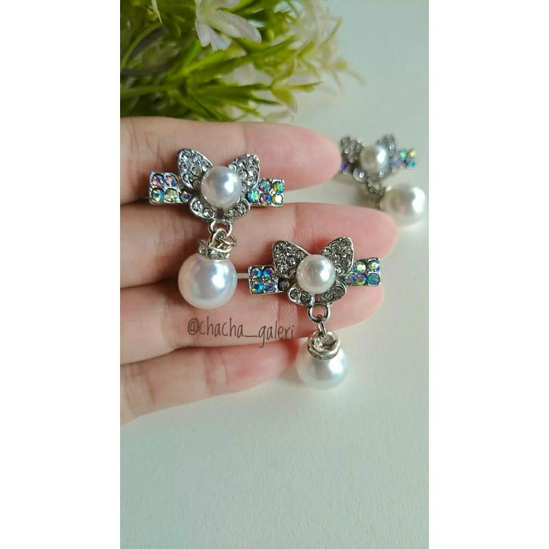 Bros Peniti Hijab Dagu Juntai Mutiara Kecil Simple